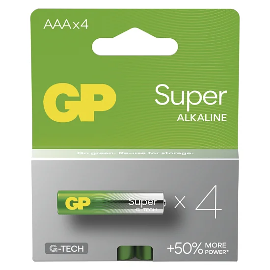 GP Alkalická baterie SUPER AAA (LR03) - 4ks