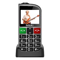 EVOLVEO EasyPhone FL, mobilní telefon pro seniory s nabíjecím stojánkem, stříbrná EVOLVEO EasyPhone FL, mobilní telefon pro seniory s nabíjecím stojánkem, stříbrná