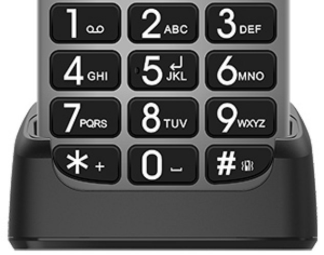 EVOLVEO EasyPhone FL, mobilní telefon pro seniory s nabíjecím stojánkem, stříbrná