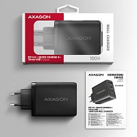 AXAGON ACU-DPQ100, GaN nabíječka do sítě 100W, 3x port (USB-A + dual USB-C), PD3.0/PPS/QC4+/Apple AXAGON ACU-DPQ100, GaN nabíječka do sítě 100W, 3x port (USB-A + dual USB-C), PD3.0/PPS/QC4+/Apple
