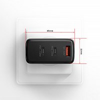 AXAGON ACU-DPQ100, GaN nabíječka do sítě 100W, 3x port (USB-A + dual USB-C), PD3.0/PPS/QC4+/Apple AXAGON ACU-DPQ100, GaN nabíječka do sítě 100W, 3x port (USB-A + dual USB-C), PD3.0/PPS/QC4+/Apple