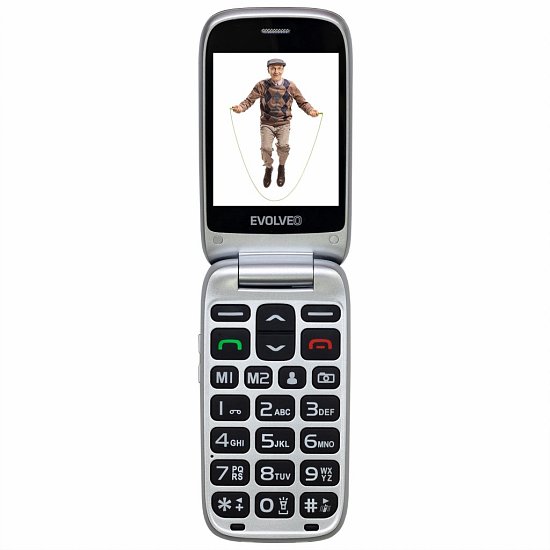 EVOLVEO EasyPhone FS, vyklápěcí mobilní telefon 2.8