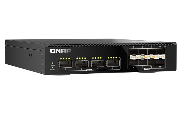 QNAP řízený switch QSW-M7308R-4X (4x 100GbE porty + 8x 25GbE porty, poloviční šířka)