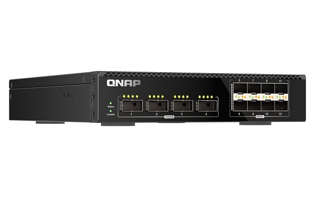 QNAP řízený switch QSW-M7308R-4X (4x 100GbE porty + 8x 25GbE porty, poloviční šířka)