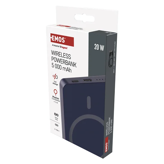 EMOS POWERBANKA WI 522 5000MAH MODRÁ 1xUSB-C