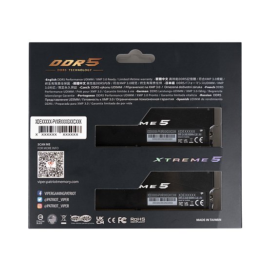 48GB DDR5-8000MHz CL38 Patriot Xtreme5 RGB, 2x24GB