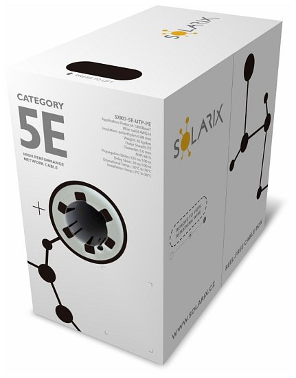 Venkovní inst. kabel Solarix CAT5e UTP PE 305m/box
