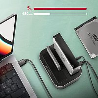 AXAGON ADSA-DC, USB-C 5Gbps - 2x SATA 6G 2.5 AXAGON ADSA-DC, USB-C 5Gbps - 2x SATA 6G 2.5