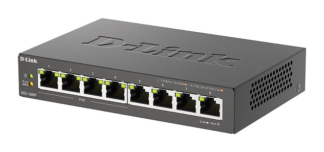 D-Link DGS-1008P 8x 1000 Desktop Switch,4PoE port