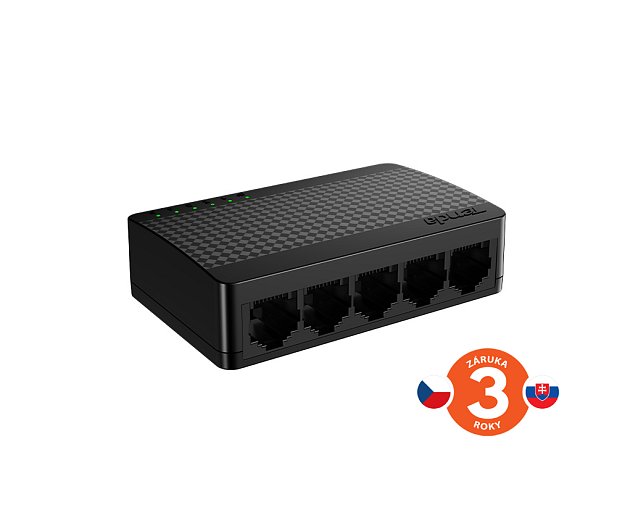 Tenda SG105M -  5x Gigabit Desktop Ethernet Mini Switch, 10/100/1000 Mb/s, 10Gb/s, fanless