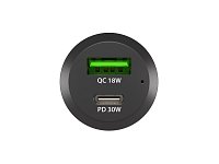 Natec nabíječka do auta CONEY, 1XUSB, 1XUSB-C, 48W