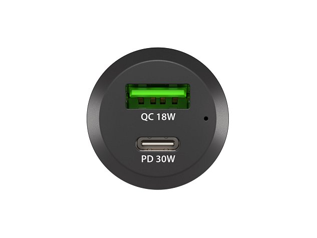 Natec nabíječka do auta CONEY, 1XUSB, 1XUSB-C, 48W
