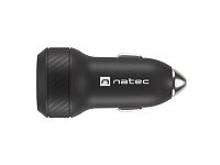 Natec nabíječka do auta CONEY, 1XUSB, 1XUSB-C, 48W