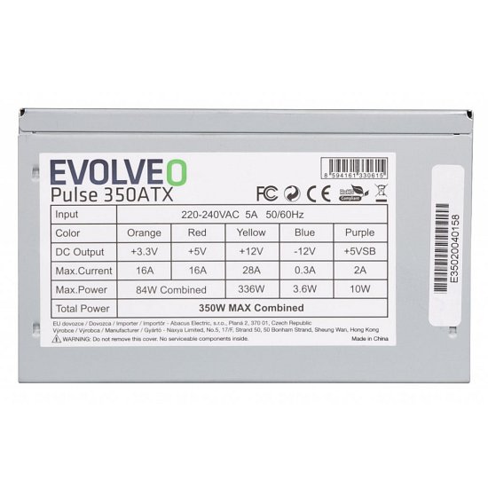EVOLVEO zdroj 350W, ATX, tichý, bulk