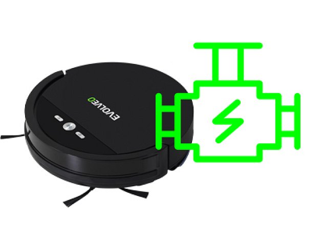 EVOLVEO RoboTrex H6, robotický vysavač, stírání vodou, nabíjecí stanice, černý