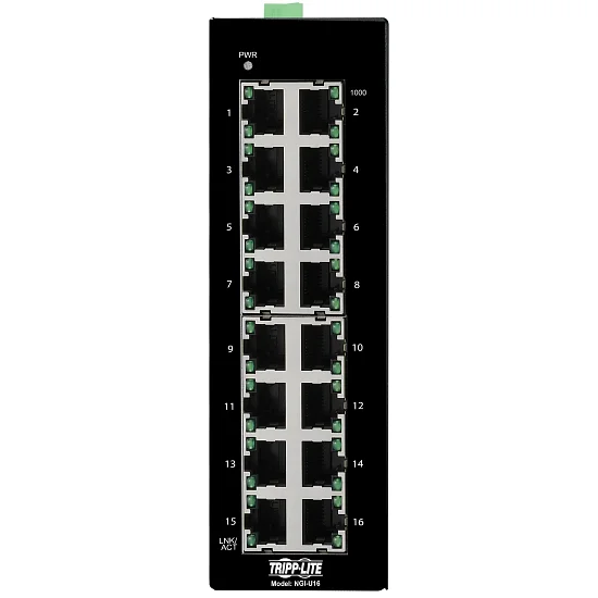 Tripplite Přepínač 16x zdroj Unmanaged Ethernet Switch, 10/100/1000Mb/s, montáž DIN