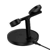 Baseus WXTE000101 Swan 3v1 Bezdrátový Magnetický Nabíjecí Stojánek 15W Black Baseus WXTE000101 Swan 3v1 Bezdrátový Magnetický Nabíjecí Stojánek 15W Black