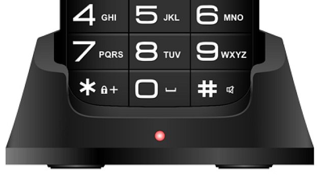 EVOLVEO EasyPhone XO, mobilní telefon pro seniory s nabíjecím stojánkem (černá barva)