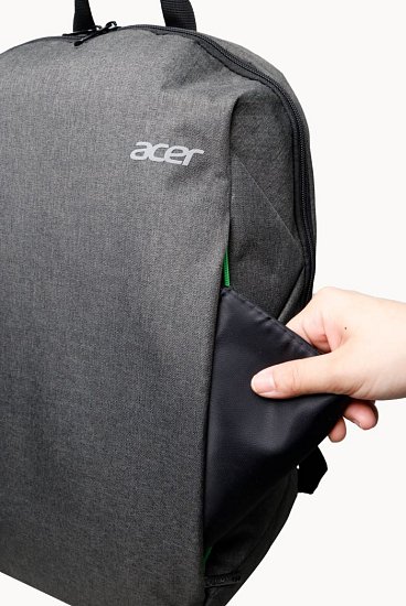 Acer urban backpack, grey & green, 15.6