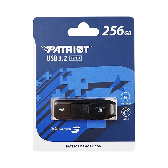 Patriot Xporter 3/256GB/80MBps/USB 3.2/USB-A/Černá