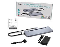 i-tec USB-C Metal Ergonomic 3x 4K Display Docking Station, PD100W + i-tec Universal Charger 100W i-tec USB-C Metal Ergonomic 3x 4K Display Docking Station, PD100W + i-tec Universal Charger 100W