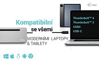 i-tec USB-C Metal Ergonomic 3x 4K Display Docking Station, Power Delivery 100 W
