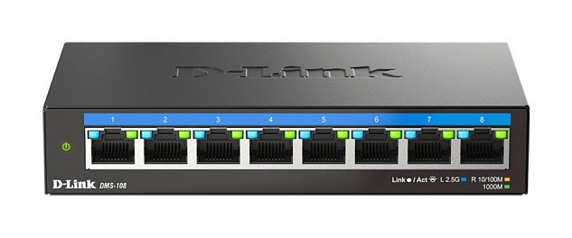 D-Link DMS-108/E 8-port 2.5G Multi-Gigabit QoS IGMP Snooping Switch