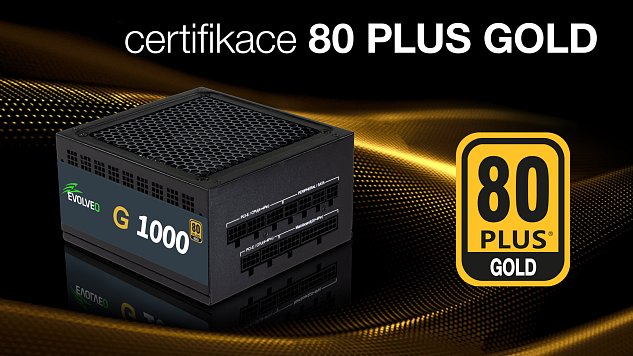 EVOLVEO G1000 PCIe 5.0, zdroj 1000W, ATX 3.0, 80+