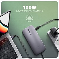 AXAGON HMC-6GM2, USB 10Gbps hub, USB-A, USB-C, HDMI, M.2 slot, SD/MicroSD, PD 100W, kabel 20cm AXAGON HMC-6GM2, USB 10Gbps hub, USB-A, USB-C, HDMI, M.2 slot, SD/MicroSD, PD 100W, kabel 20cm