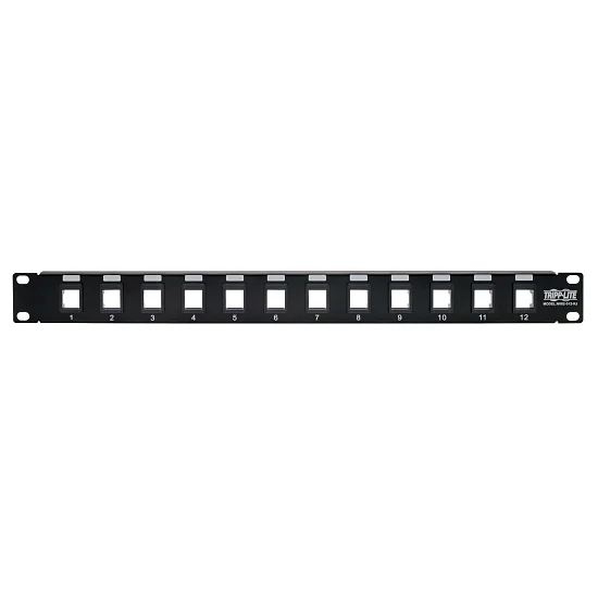 Tripplite Patch Panel 12-Port 1U Rack Nestíněný,Keystone/Multimedia,RJ45 Ethernet,USB,HDMI, Cat5e/6