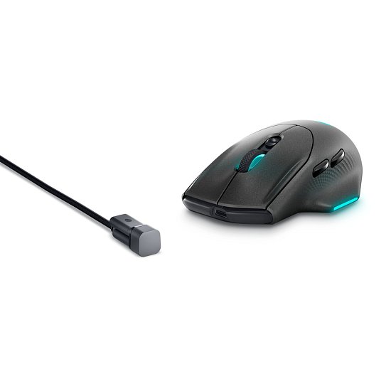 Dell Alienware herní myš, bezdrátová AW620M, černá