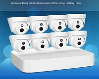 Tenda K8P-4CR - PoE kamerový set 4MPx, 8CH NVR + 8x IP kamera 4MPx IP67, zvuk, web. rozhraní, CZ app