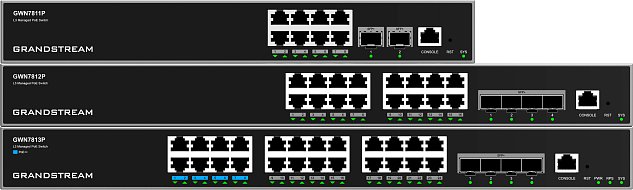 Grandstream GWN7811P Layer 3 Managed Network PoE Switch 8 portů / 2 SFP+