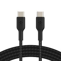 BELKIN kabel oplétaný USB-C - USB-C, 1m, černý