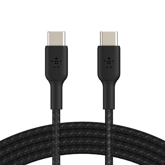 BELKIN kabel oplétaný USB-C - USB-C, 1m, černý