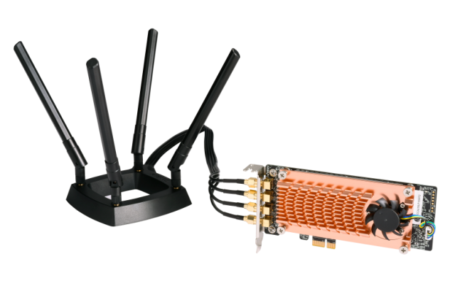 QNAP QWA-AC2600 - PCIe bezdrátový síťový adaptér (802.11n a 802.11ac) pro NAS nebo PC