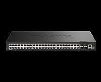 D-Link DGS-1530-52P/E 48 Ports GE PoE(30W) + 4 Ports 10G SFP+ Smart Managed Switch, 370W