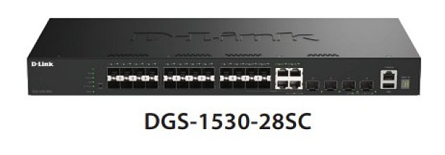D-Link DGS-1530-28SC/E 20 Ports 1G SFP + 4 Ports GE Combo + 4 Ports 10G SFP+ Smart Managed Switch