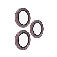 ZAGG Ochranná čočka pro Apple iPhone 17 Pro/Pro Max/16 Pro/Pro Max/15 Pro/Pro Max - růžová třpytka