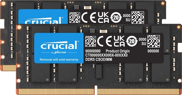 Crucial/CSODIMM DDR5/24/6400MHz/CL52/1x24GB