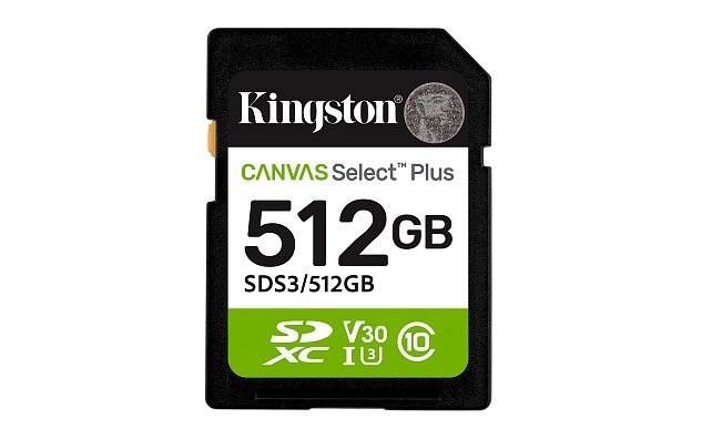 Kingston Canvas Select Plus/SDXC/512GB/UHS-I U3 / Class 10