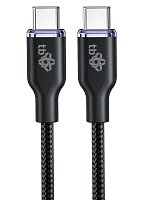 TB USB C - USB C 60W Glamour kabel 1,5m černý