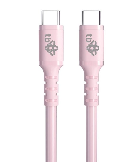 TB USB C - USB C 60W Jelly kabel 1m růžový