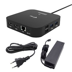 i-tec USB-C Dual HDMI Docking Station with Power Delivery 100W + i-tec Universal Charger 100W