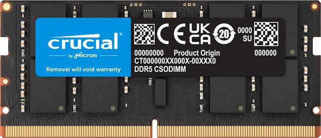 Crucial/CSODIMM DDR5/32/6400MHz/CL52/1x32GB