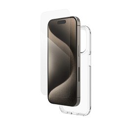 ZAGG Invisible Shield Ochrané sklo Elite 360 Bundle iPhone 15 Pro - průhledný ZAGG Invisible Shield Ochrané sklo Elite 360 Bundle iPhone 15 Pro - průhledný