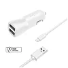 FIXED 2xUSB, USB/Lightning,1m MFI, 15W, bílá