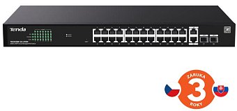 Tenda TEG2228P-24-410W Gigabit PoE+ Websmart L2 Cloud switch 370W, 24x 1Gb/s PoE+,2xRJ45,2xSFP, Rack Tenda TEG2228P-24-410W Gigabit PoE+ Websmart L2 Cloud switch 370W, 24x 1Gb/s PoE+,2xRJ45,2xSFP, Rack