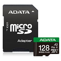 Adata Speed Plus/Micro SD/128GB/UHS-I U3 / Class 10/+ Adaptér