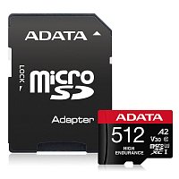 Adata High Endurance/Micro SD/512GB/UHS-I U3 / Class 10/+ Adaptér